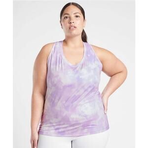 NWT Athleta Nitro Tank Top - 1X - Periwinkle Purple / Bright White - 1X